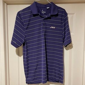 JMU James Madison Dukes Shirt Mens M Purple Golf Polo NCAA Drytec